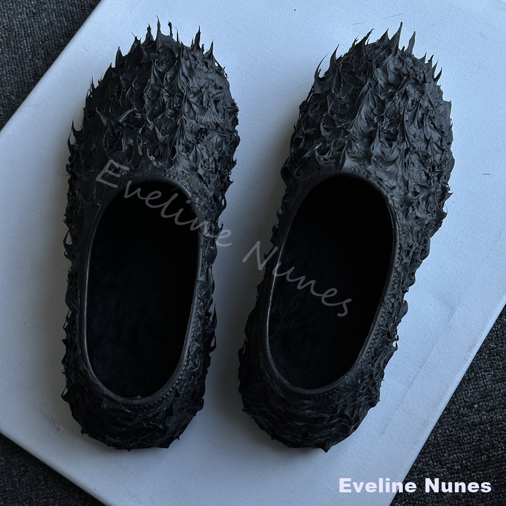 Unique Leather Work - 니치 디자인 플랫폼 슈즈, 가시 모티브
