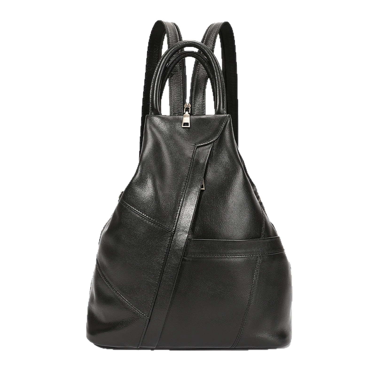 Leather Work Rucksack - 여성용 풀 그레인 가죽 백팩 비즈니스