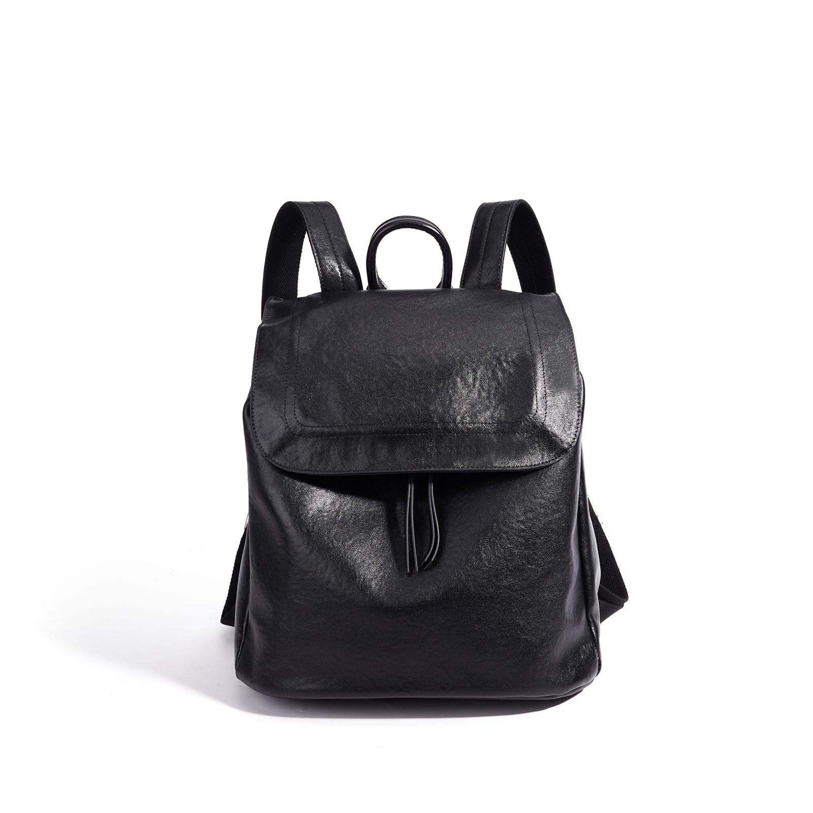 Leather Work Rucksack - 탑그레인 베지터블 태닝 소가죽 백팩 여성용