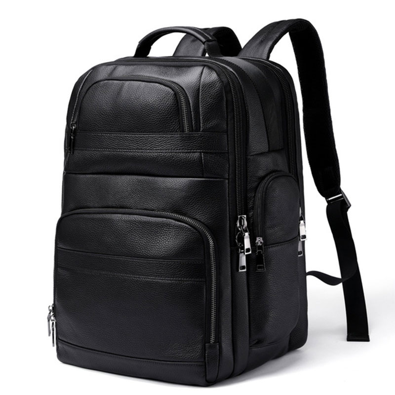 Leather Work Rucksack - Luufan 정품 가죽 백팩, USB 대형