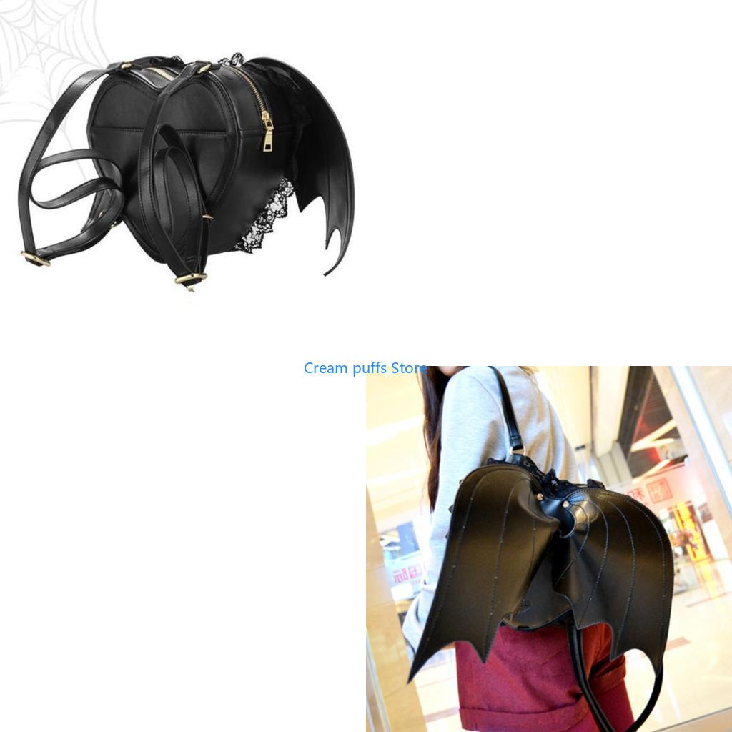 Leather Work Rucksack - 50LE 트렌디한 배트윙 레이스 배낭과 편안한