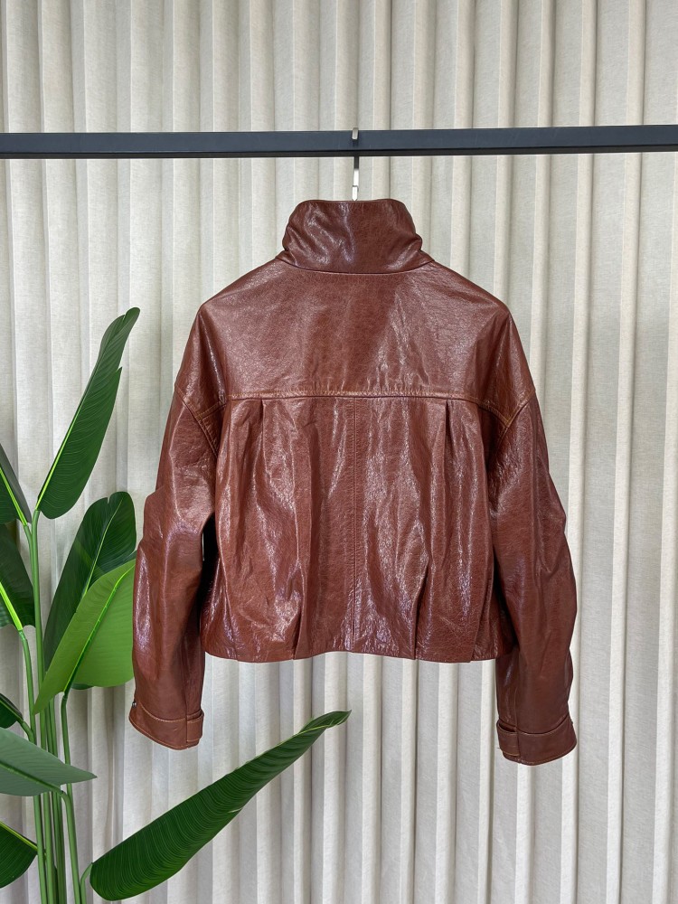 패션 여성 루즈핏 천연 가죽 숏 재킷, 여성용 레트로  - Leather Work Jacket Women'S 리뷰 및 가격