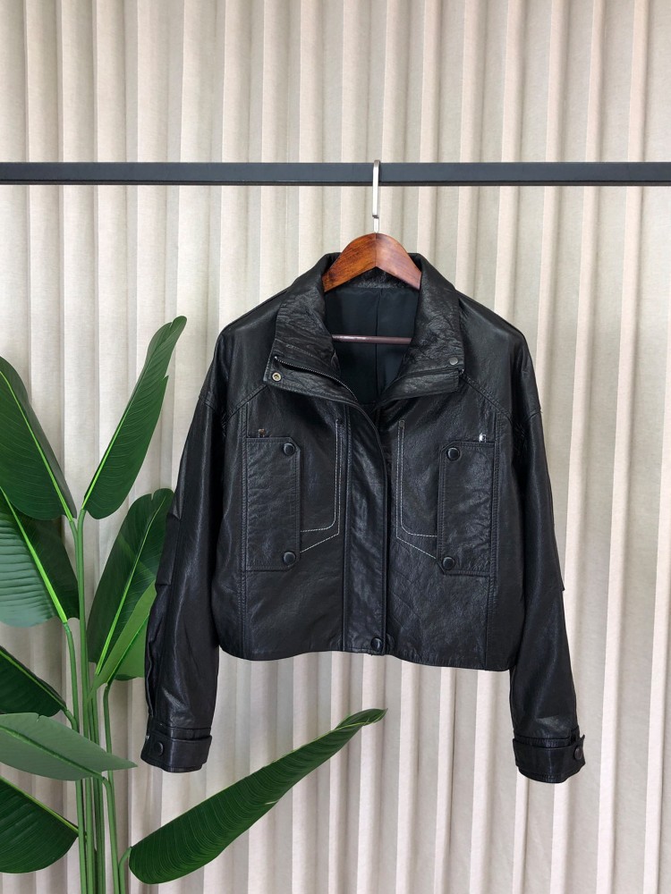 패션 여성 루즈핏 천연 가죽 숏 재킷, 여성용 레트로  - Leather Work Jacket Women'S 리뷰 및 가격