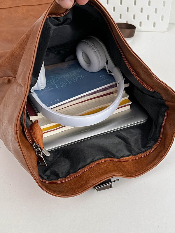 유럽풍 아메리칸 빈티지 롤탑 백팩 PU 가죽 다중 수납 - Leather Work Rucksack 리뷰 및 가격