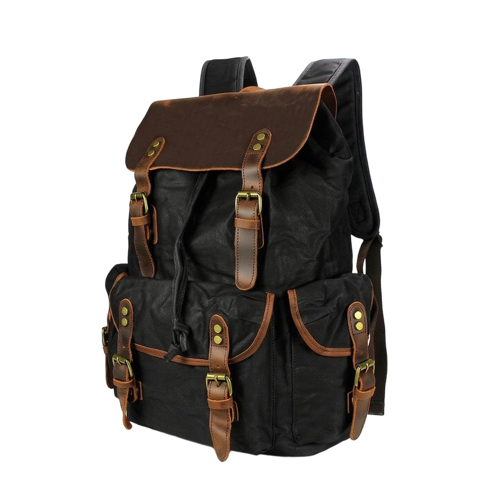 캔버스 여행용 가방 내구성 있는 왁스 캔버스 백팩 가죽 - Leather Work Rucksack 리뷰 및 가격