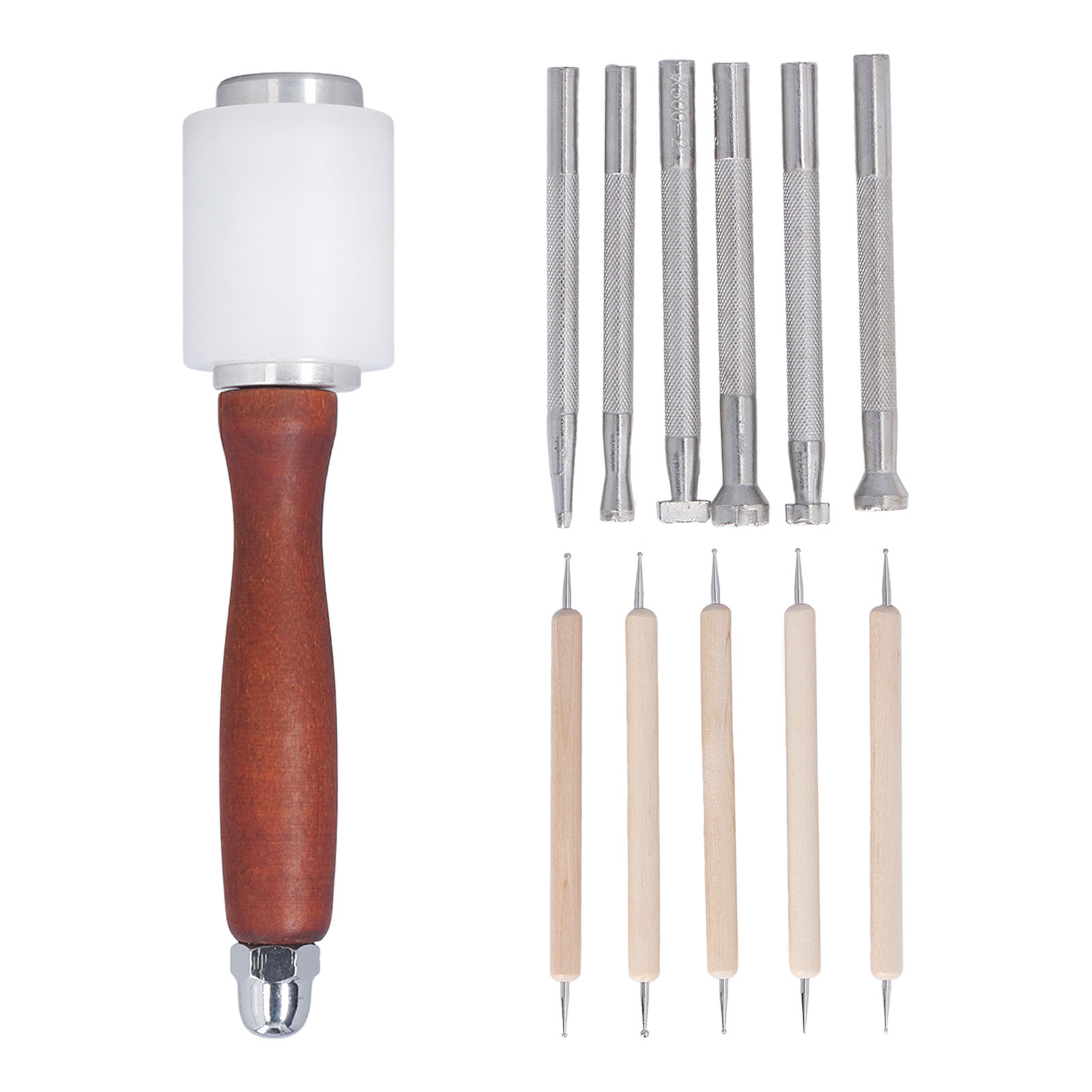 12종 가죽 스탬핑 도구 세트, 수제 DIY 가죽 공예 - Leatherwork Hammer 리뷰 및 가격