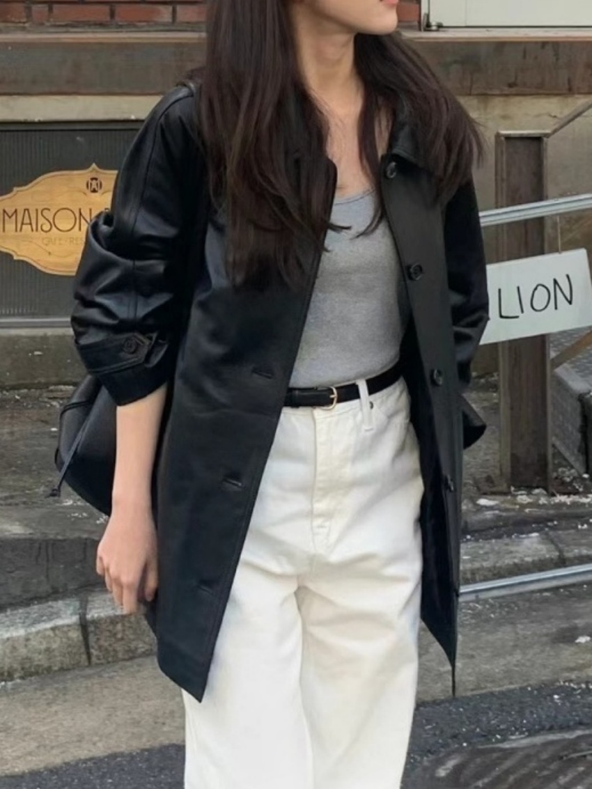 Alien Kitty 하이 스트리트 블랙 자켓 새로운  - Leather Work Jacket Women'S 리뷰 및 가격