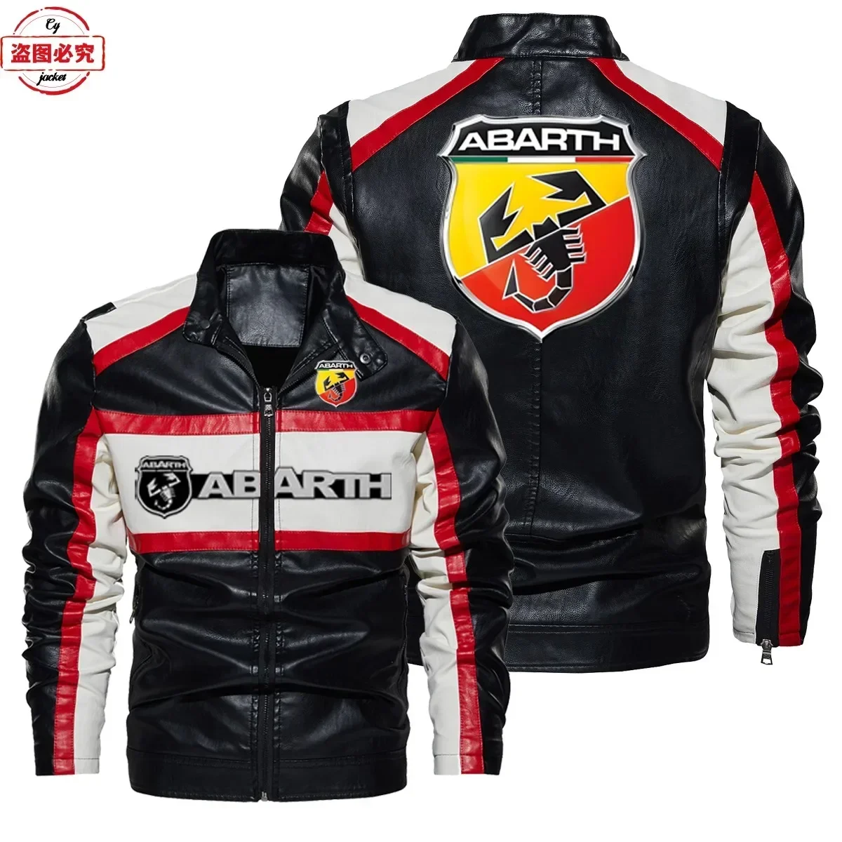 ABARTH 자동차 로고 가죽 재킷 레트로 PU 가죽  - Leather Work For Car 리뷰 및 가격