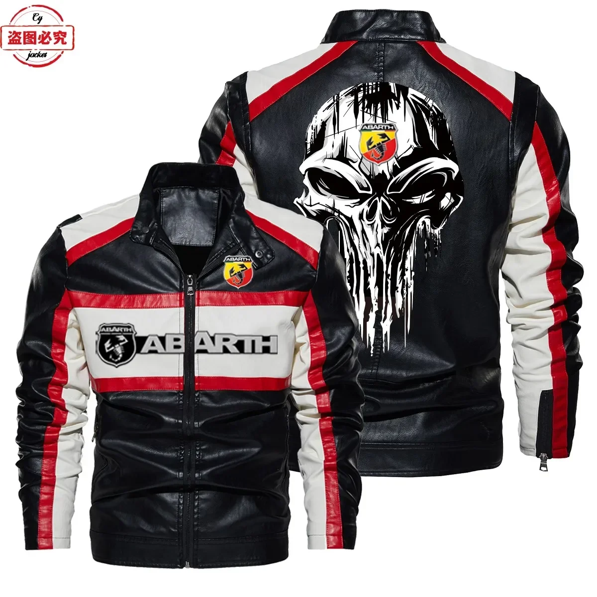 ABARTH 자동차 로고 가죽 재킷 레트로 PU 가죽  - Leather Work For Car 리뷰 및 가격