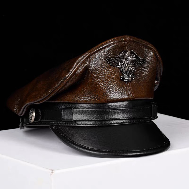2025 남성용 레트로 독일 군사 모자 남성 정품 가죽 - Leather Work Hat 리뷰 및 가격