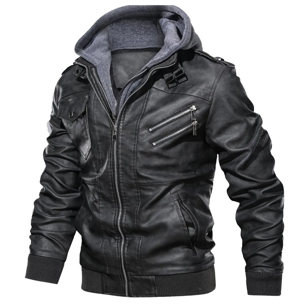 새로운 봄 가을 남성용 페이크 투톤 후드 재킷 솔리드  - Leather Work Hat 리뷰 및 가격