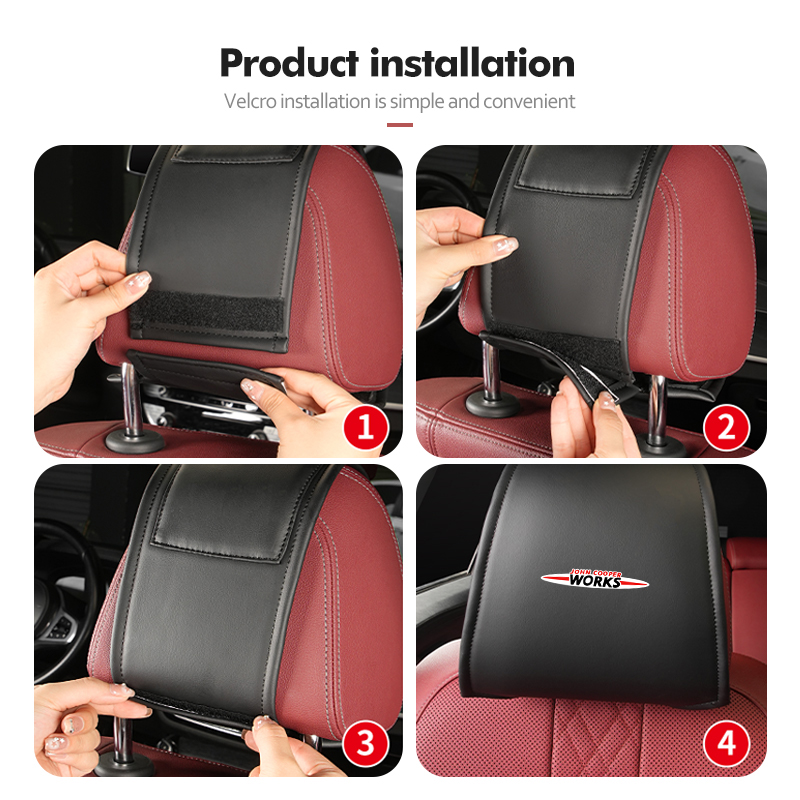 가죽 자동차 시트 머리 받침 보호 커버 미니 존 쿠퍼  - Leather Work For Car 리뷰 및 가격