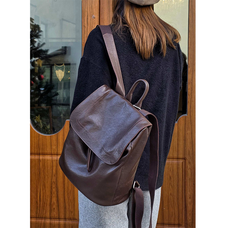 탑그레인 베지터블 태닝 소가죽 백팩 여성용 조절 가능한 - Leather Work Rucksack 리뷰 및 가격